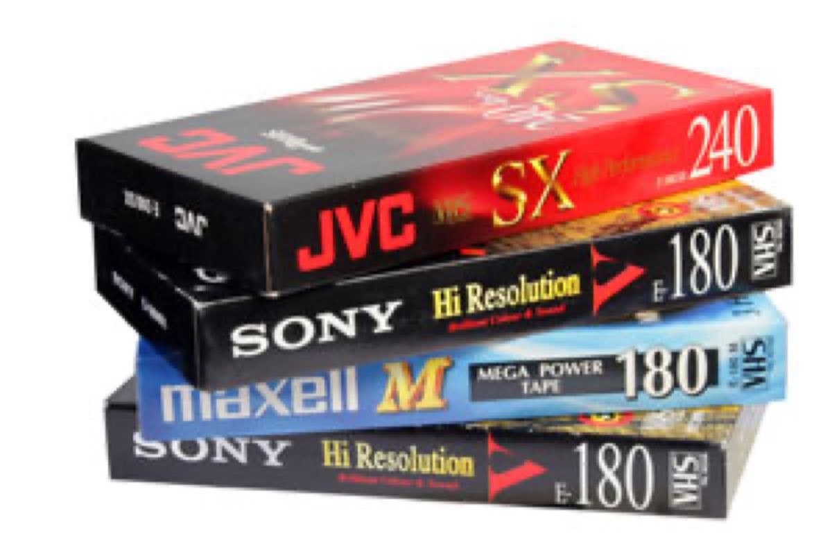 Stack of VHS tapes