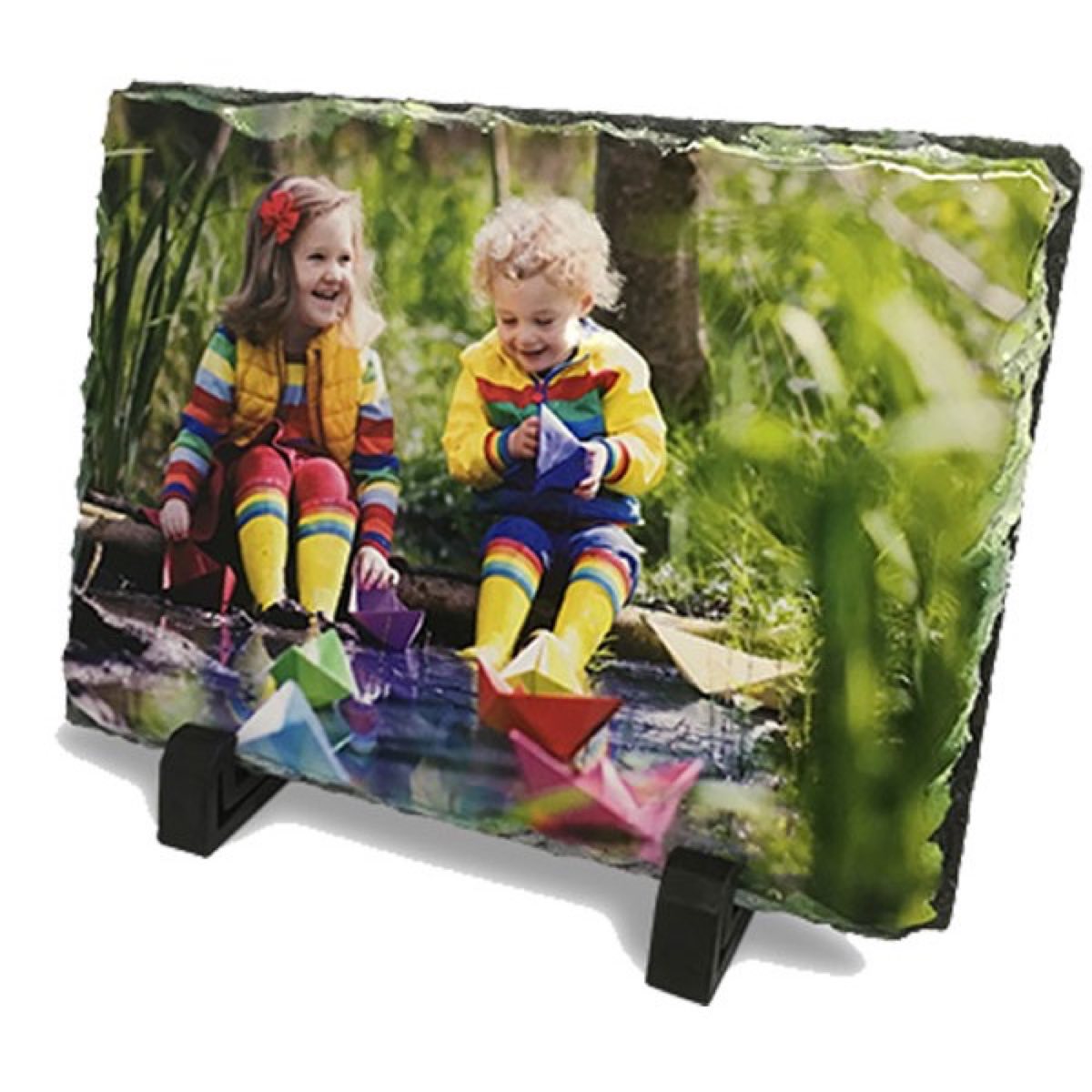 Photograph printed on slate